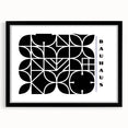 Bohemian Wall Art | Modern Monochrome Geometric Boho Canvas Print
