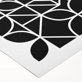 Bohemian Wall Art | Modern Monochrome Geometric Boho Canvas Print