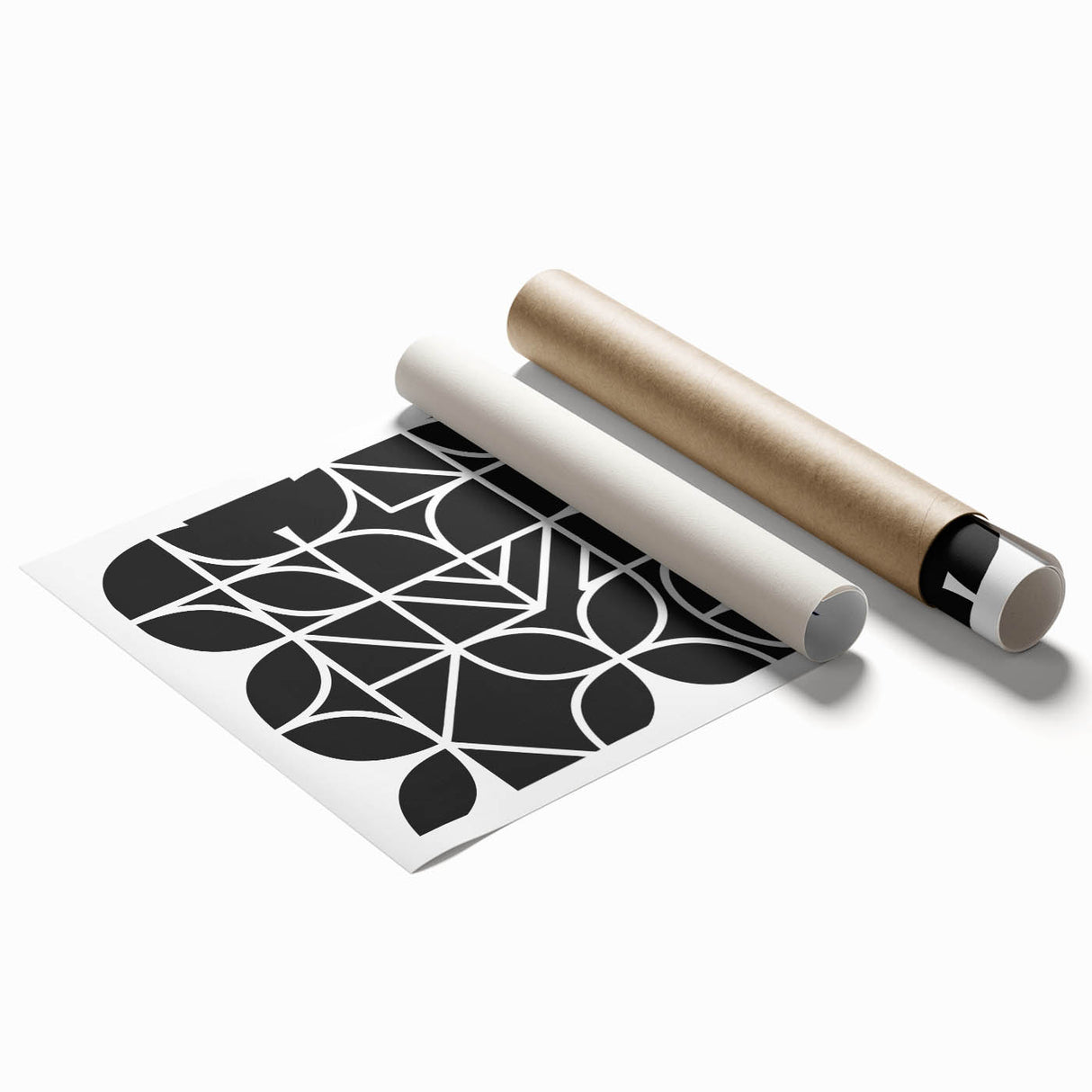 Bohemian Wall Art | Modern Monochrome Geometric Boho Canvas Print