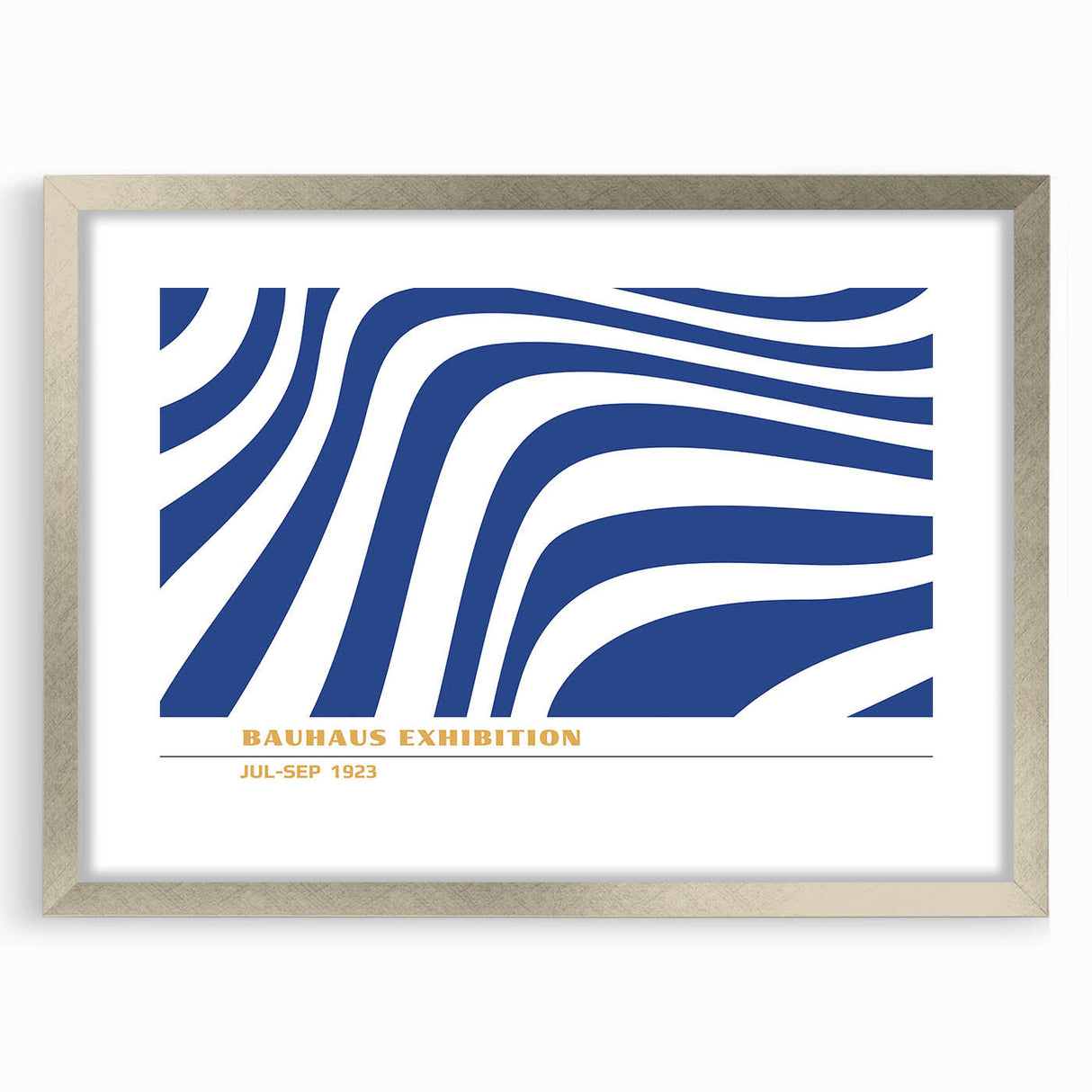 Bohemian Wall Art | Blue & White Bauhaus-Inspired Boho Canvas Print