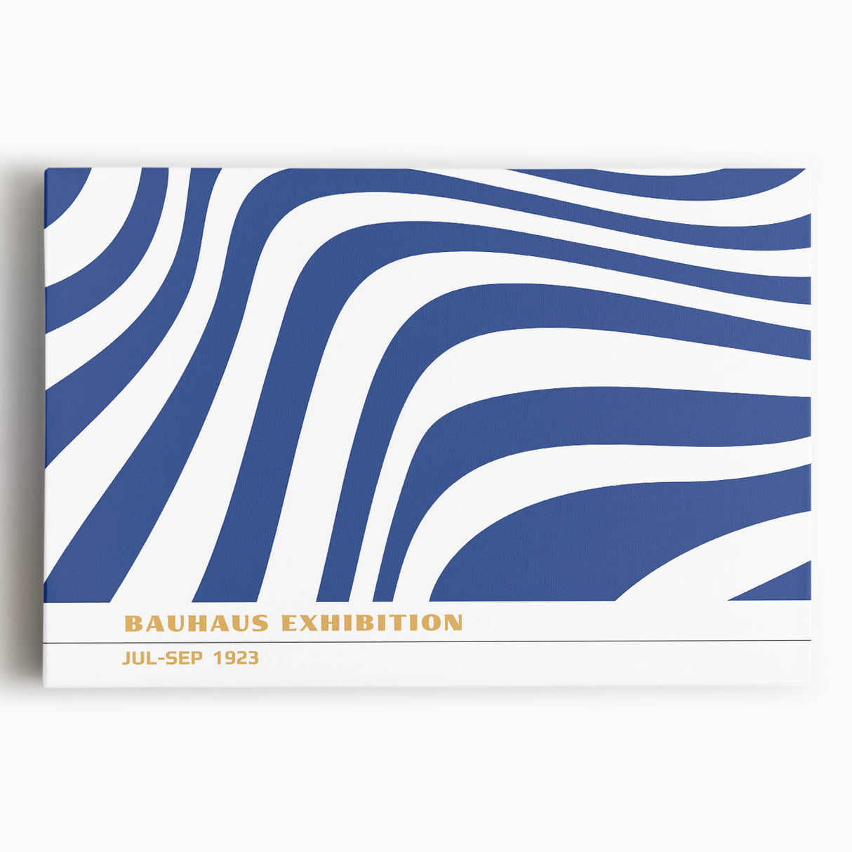 Bohemian Wall Art | Blue & White Bauhaus-Inspired Boho Canvas Print