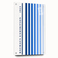 Bohemian Wall Art | Bauhaus Exhibition 1923 Boho Canvas | Blue Stripes