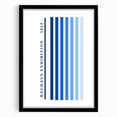 Bohemian Wall Art | Bauhaus Exhibition 1923 Boho Canvas | Blue Stripes