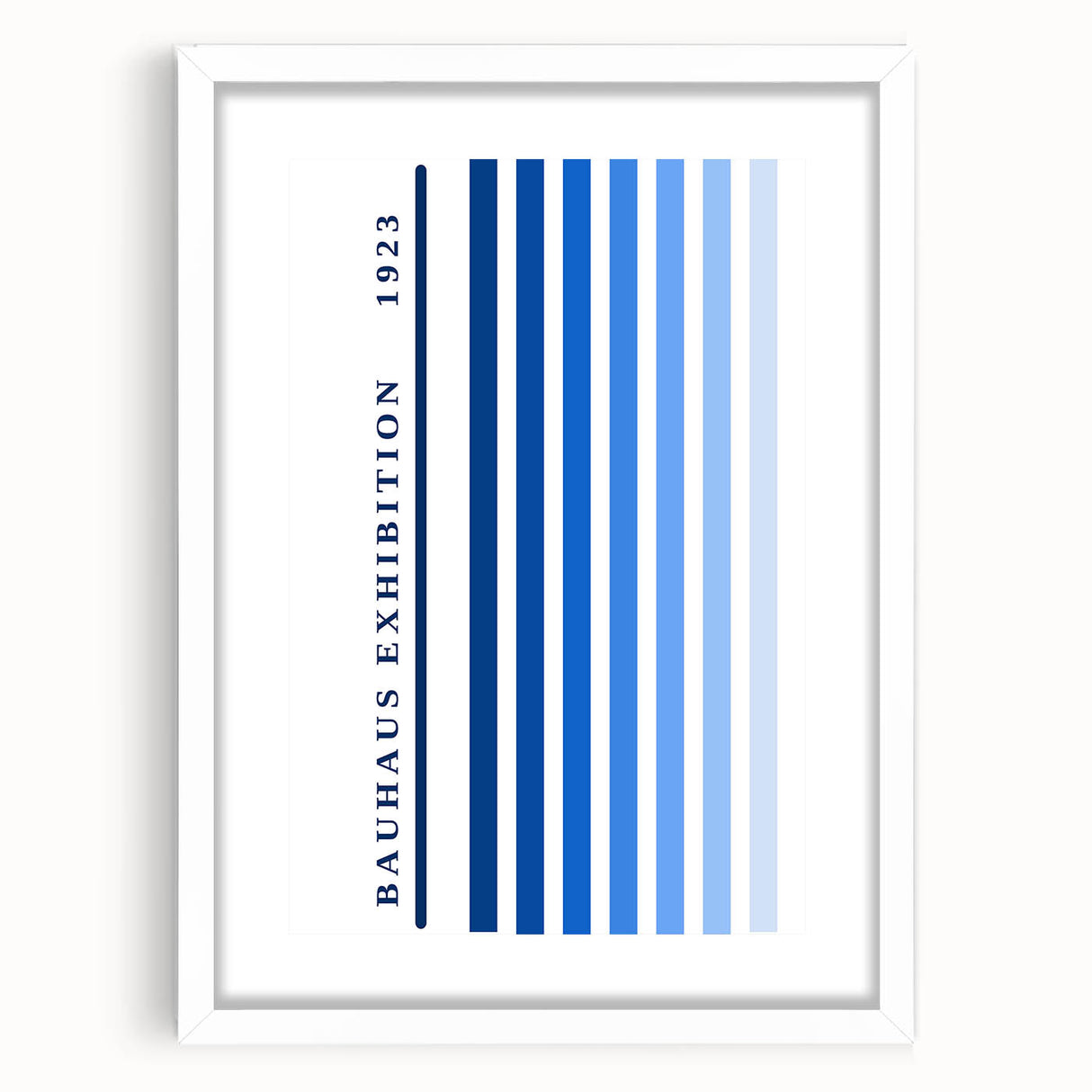 Bohemian Wall Art | Bauhaus Exhibition 1923 Boho Canvas | Blue Stripes