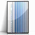 Bohemian Wall Art | Bauhaus Exhibition 1923 Boho Canvas | Blue Stripes