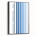 Bohemian Wall Art | Bauhaus Exhibition 1923 Boho Canvas | Blue Stripes