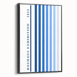 Bohemian Wall Art | Bauhaus Exhibition 1923 Boho Canvas | Blue Stripes