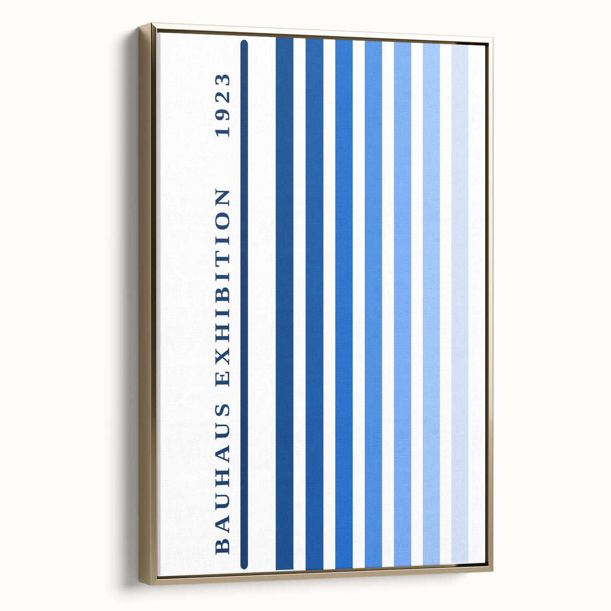 Bohemian Wall Art | Bauhaus Exhibition 1923 Boho Canvas | Blue Stripes
