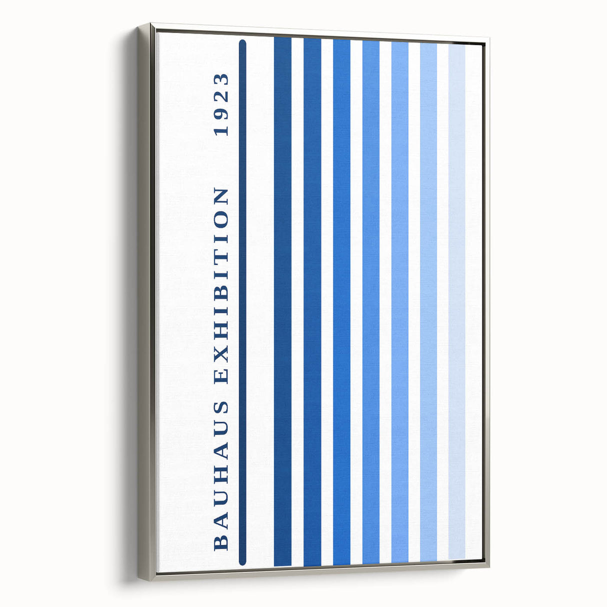 Bohemian Wall Art | Bauhaus Exhibition 1923 Boho Canvas | Blue Stripes