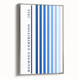 Bohemian Wall Art | Bauhaus Exhibition 1923 Boho Canvas | Blue Stripes