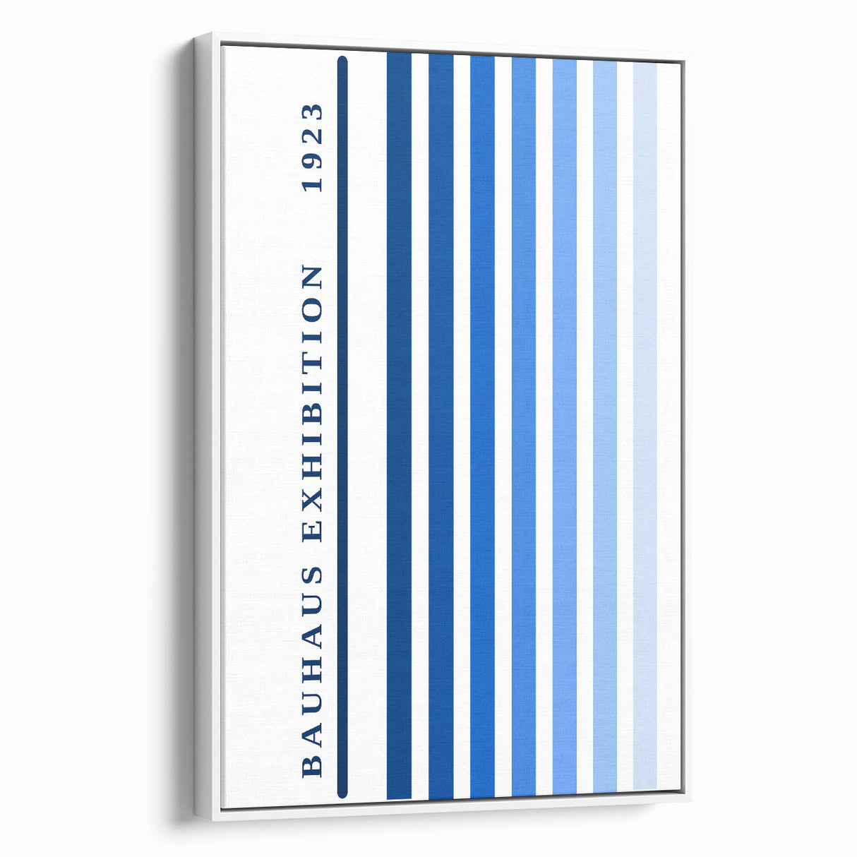 Bohemian Wall Art | Bauhaus Exhibition 1923 Boho Canvas | Blue Stripes