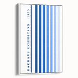Bohemian Wall Art | Bauhaus Exhibition 1923 Boho Canvas | Blue Stripes
