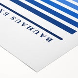 Bohemian Wall Art | Bauhaus Exhibition 1923 Boho Canvas | Blue Stripes