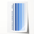 Bohemian Wall Art | Bauhaus Exhibition 1923 Boho Canvas | Blue Stripes