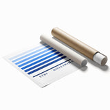 Bohemian Wall Art | Bauhaus Exhibition 1923 Boho Canvas | Blue Stripes