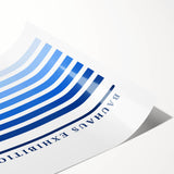 Bohemian Wall Art | Bauhaus Exhibition 1923 Boho Canvas | Blue Stripes