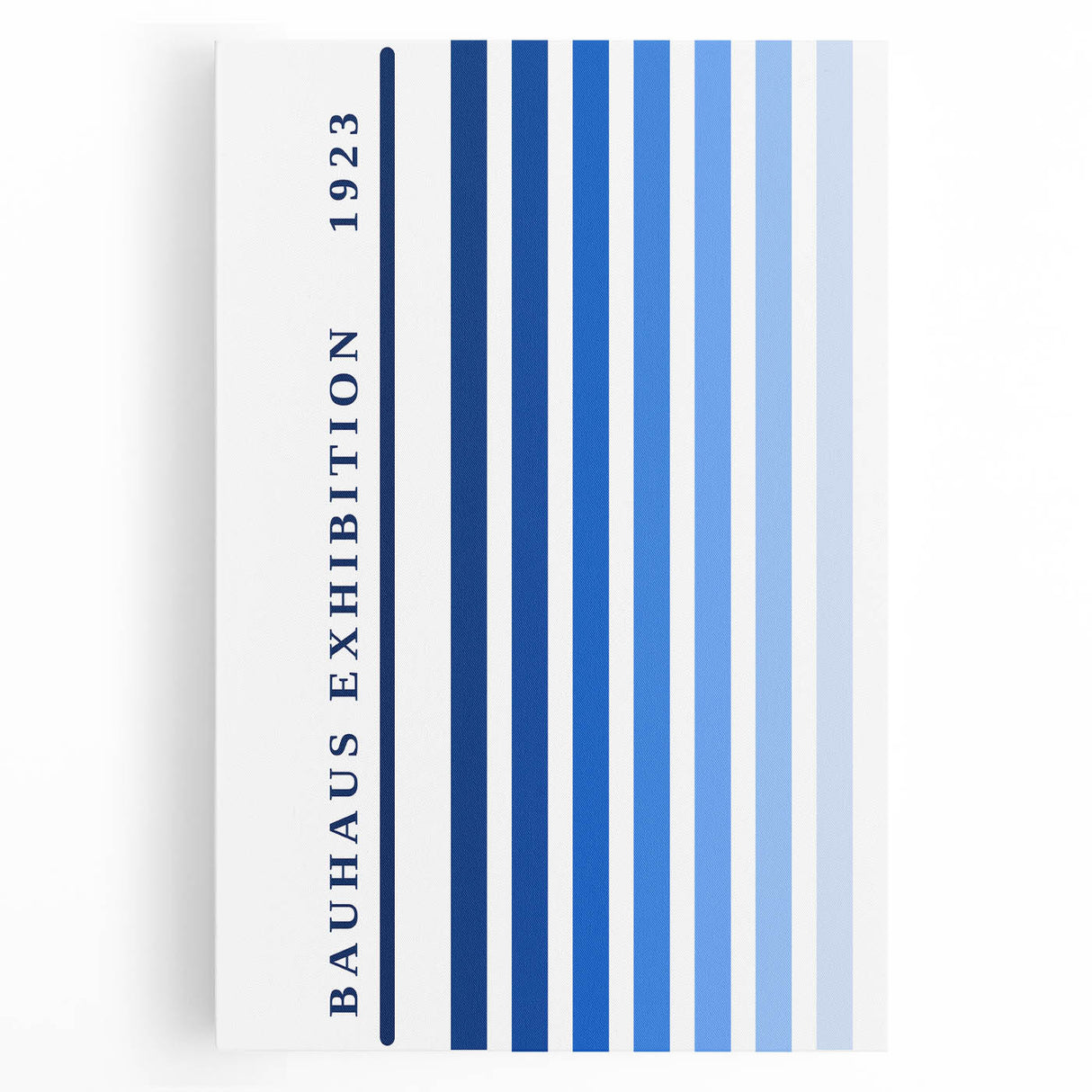 Bohemian Wall Art | Bauhaus Exhibition 1923 Boho Canvas | Blue Stripes