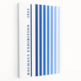 Bohemian Wall Art | Bauhaus Exhibition 1923 Boho Canvas | Blue Stripes