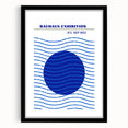 Bohemian Wall Art | Bauhaus Exhibition 1923 Boho Canvas | Blue Circle