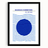 Bohemian Wall Art | Bauhaus Exhibition 1923 Boho Canvas | Blue Circle