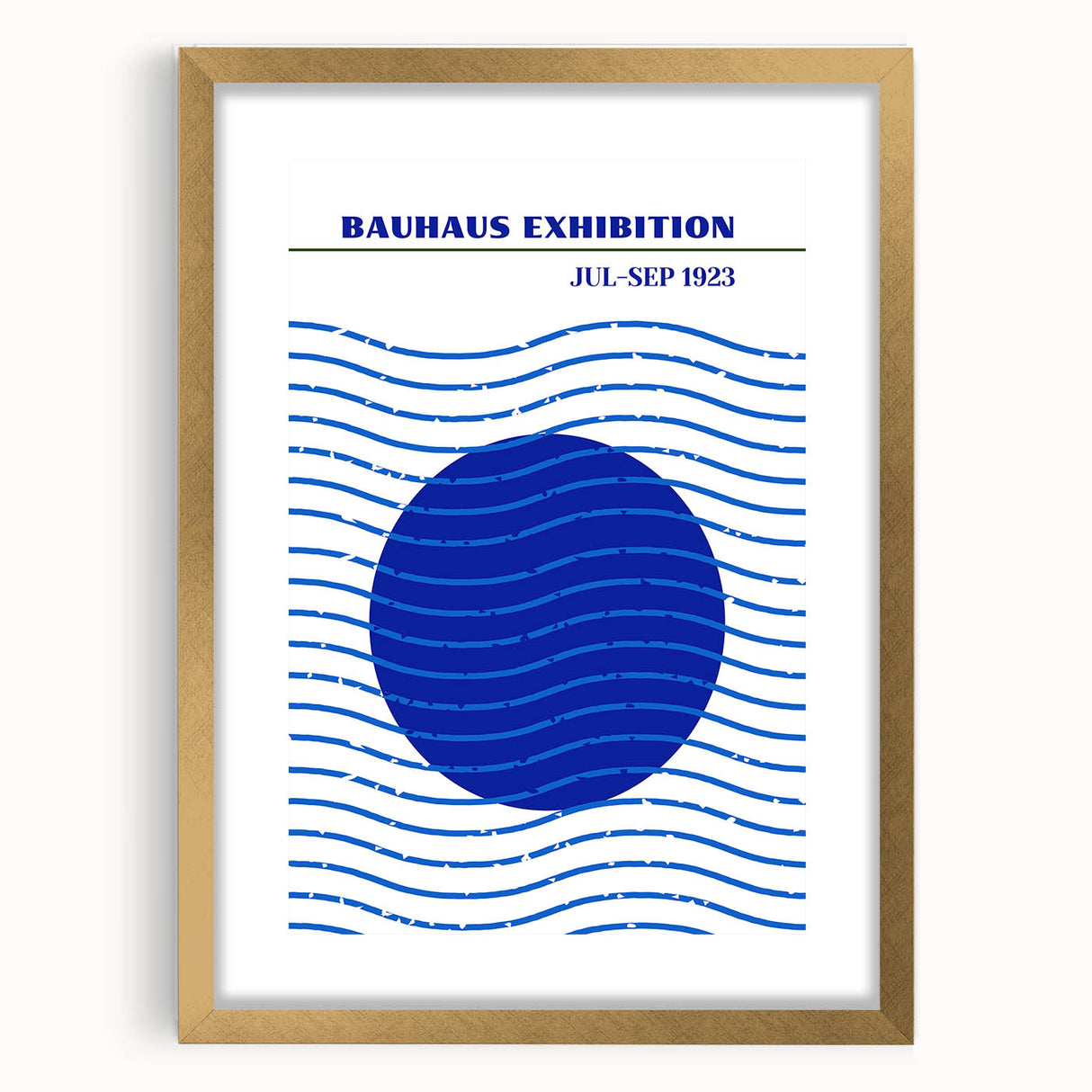 Bohemian Wall Art | Bauhaus Exhibition 1923 Boho Canvas | Blue Circle