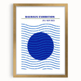 Bohemian Wall Art | Bauhaus Exhibition 1923 Boho Canvas | Blue Circle