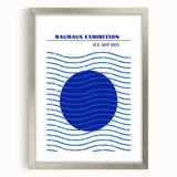 Bohemian Wall Art | Bauhaus Exhibition 1923 Boho Canvas | Blue Circle