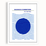 Bohemian Wall Art | Bauhaus Exhibition 1923 Boho Canvas | Blue Circle
