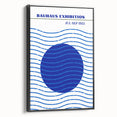 Bohemian Wall Art | Bauhaus Exhibition 1923 Boho Canvas | Blue Circle