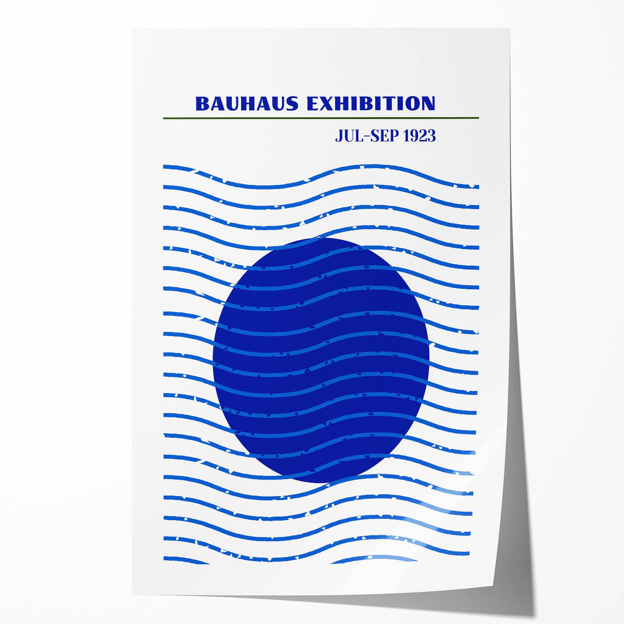 Bohemian Wall Art | Bauhaus Exhibition 1923 Boho Canvas | Blue Circle