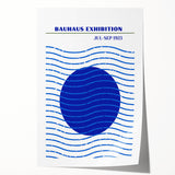 Bohemian Wall Art | Bauhaus Exhibition 1923 Boho Canvas | Blue Circle