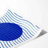 Bohemian Wall Art | Bauhaus Exhibition 1923 Boho Canvas | Blue Circle