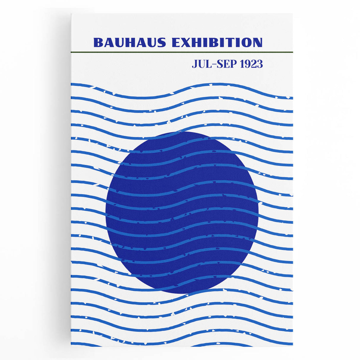 Bohemian Wall Art | Bauhaus Exhibition 1923 Boho Canvas | Blue Circle