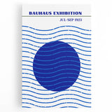 Bohemian Wall Art | Bauhaus Exhibition 1923 Boho Canvas | Blue Circle