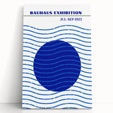 Bohemian Wall Art | Bauhaus Exhibition 1923 Boho Canvas | Blue Circle
