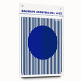 Bohemian Wall Art | Bauhaus Ausstellung 1923 Boho Canvas | Blue Stripes