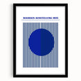 Bohemian Wall Art | Bauhaus Ausstellung 1923 Boho Canvas | Blue Stripes