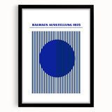 Bohemian Wall Art | Bauhaus Ausstellung 1923 Boho Canvas | Blue Stripes