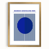 Bohemian Wall Art | Bauhaus Ausstellung 1923 Boho Canvas | Blue Stripes