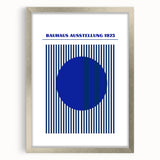 Bohemian Wall Art | Bauhaus Ausstellung 1923 Boho Canvas | Blue Stripes