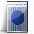 Bohemian Wall Art | Bauhaus Ausstellung 1923 Boho Canvas | Blue Stripes