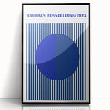 Bohemian Wall Art | Bauhaus Ausstellung 1923 Boho Canvas | Blue Stripes