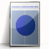 Bohemian Wall Art | Bauhaus Ausstellung 1923 Boho Canvas | Blue Stripes