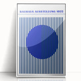 Bohemian Wall Art | Bauhaus Ausstellung 1923 Boho Canvas | Blue Stripes