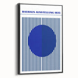 Bohemian Wall Art | Bauhaus Ausstellung 1923 Boho Canvas | Blue Stripes