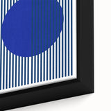 Bohemian Wall Art | Bauhaus Ausstellung 1923 Boho Canvas | Blue Stripes