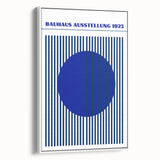 Bohemian Wall Art | Bauhaus Ausstellung 1923 Boho Canvas | Blue Stripes
