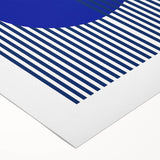 Bohemian Wall Art | Bauhaus Ausstellung 1923 Boho Canvas | Blue Stripes