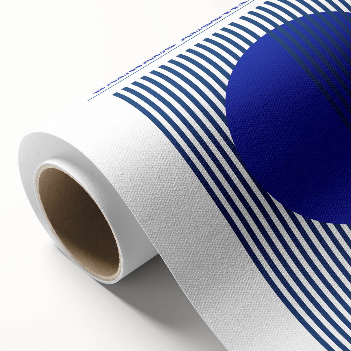 Bohemian Wall Art | Bauhaus Ausstellung 1923 Boho Canvas | Blue Stripes