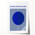 Bohemian Wall Art | Bauhaus Ausstellung 1923 Boho Canvas | Blue Stripes